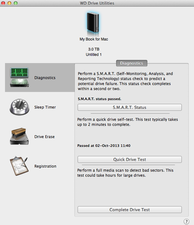 wd disk utility